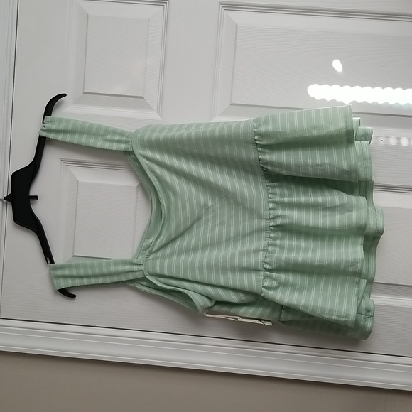 NWT Ana Women's lime green/white Stripe Tank size 2X - Picture 8 of 13